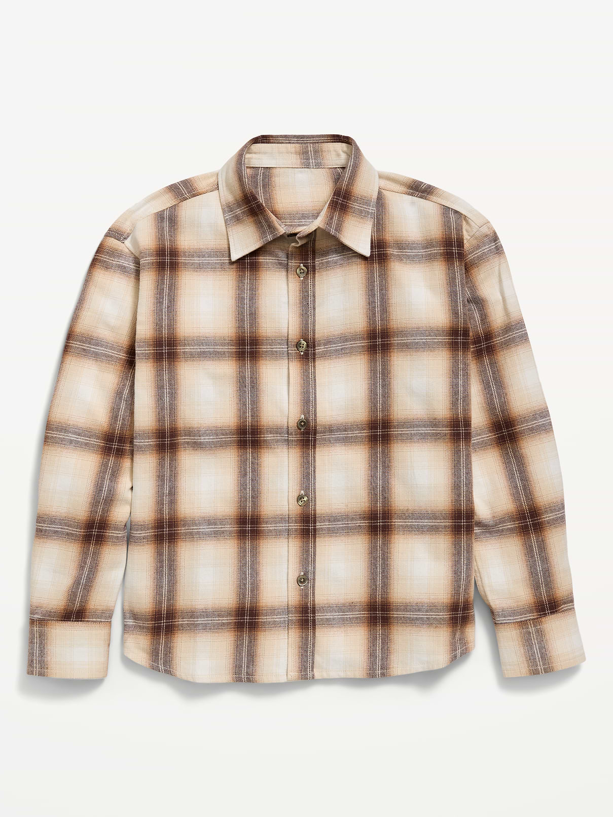 Image number 1 showing, Oversized Long-Sleeve Flannel Shirt for Boys