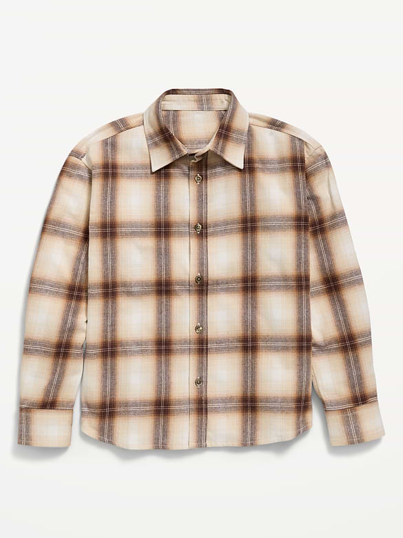 Oversized Long-Sleeve Flannel Shirt for Boys