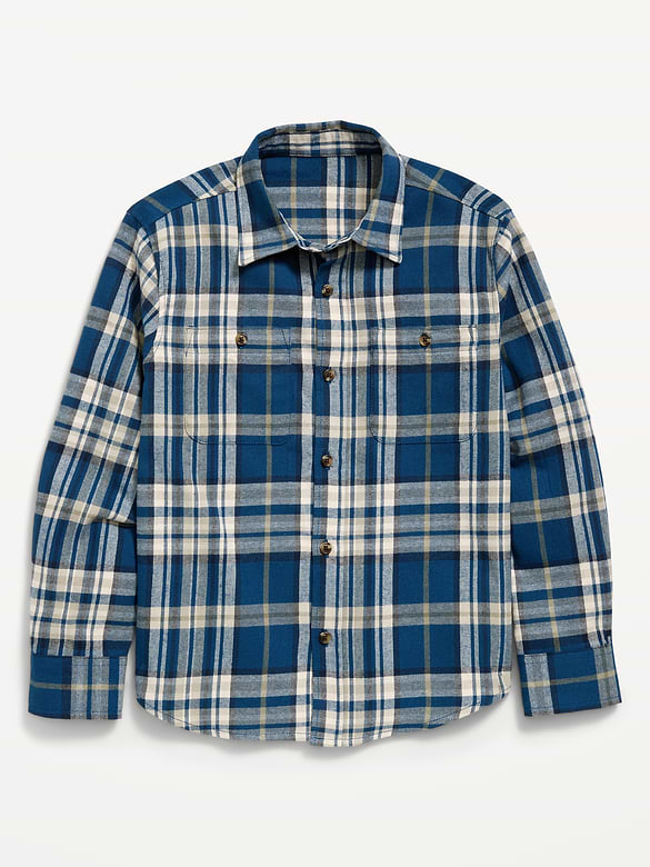 Long-Sleeve Flannel Shirt for Boys