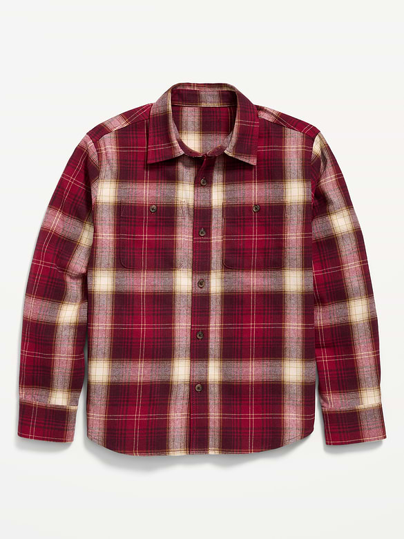 Long-Sleeve Flannel Shirt for Boys