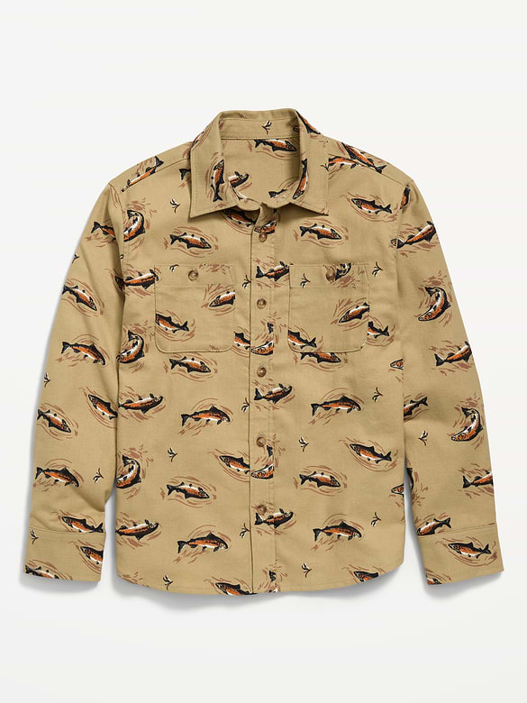 Long-Sleeve Flannel Shirt for Boys