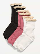 L'image numéro 1 présente Chaussettes gaufrées à volants pour fille (paquet de 3 paires)