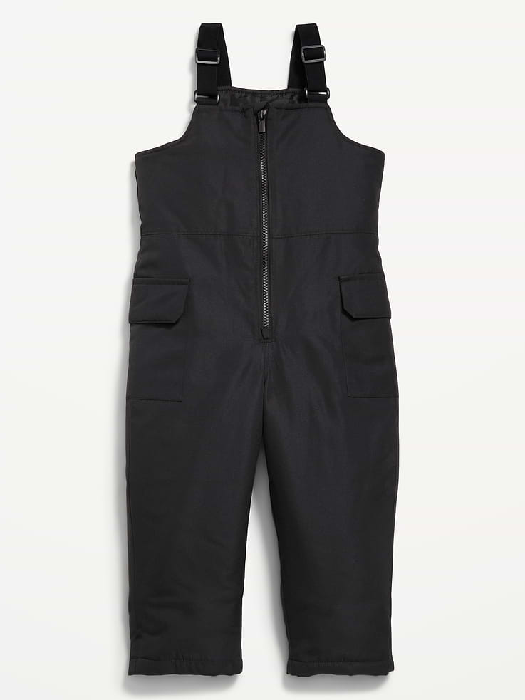 Image 2 of 4, Water-Resistant Snow-Bib Overalls for Toddler Boys