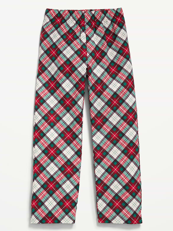 Gender-Neutral Printed Flannel Pajama Pants for Kids