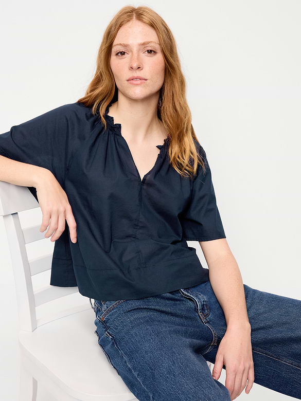 Loose Short-Sleeve Top