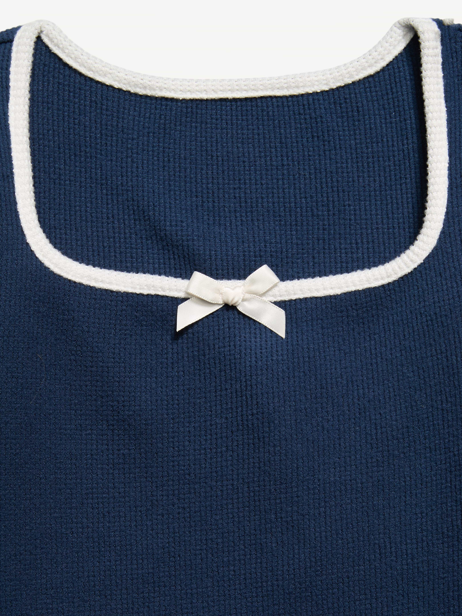 CozePlush Waffle Knit Square-Neck Top for Girls | Old Navy