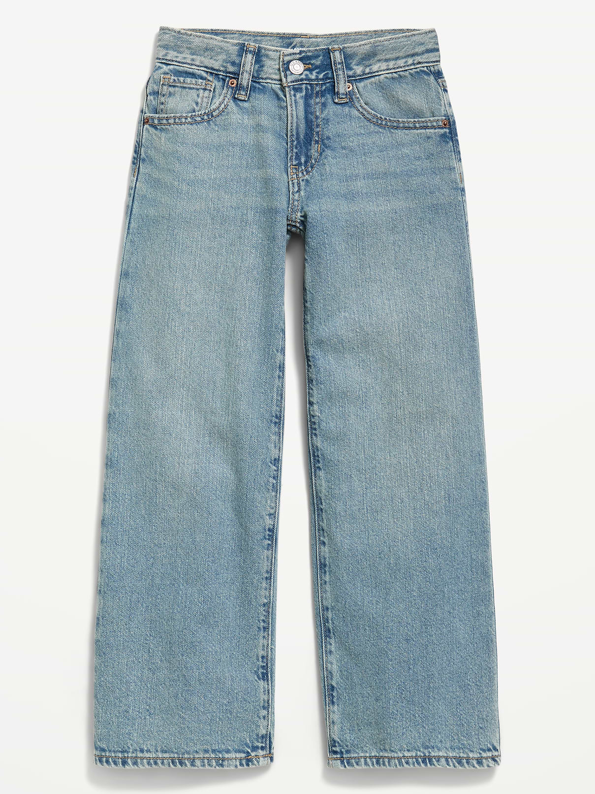 Image number 1 showing, Low-Rise Baggy Wide-Leg Jeans for Girls