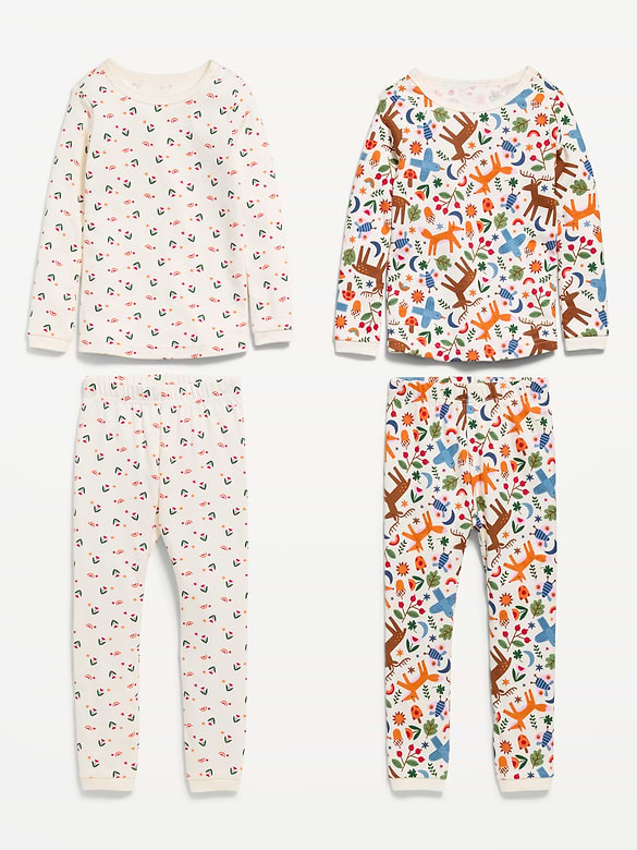 Printed Snug-Fit Pajama 4-Piece for Toddler & Baby