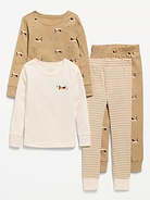 Image number 1 showing, Printed Snug-Fit Pajama 4-Piece for Toddler & Baby