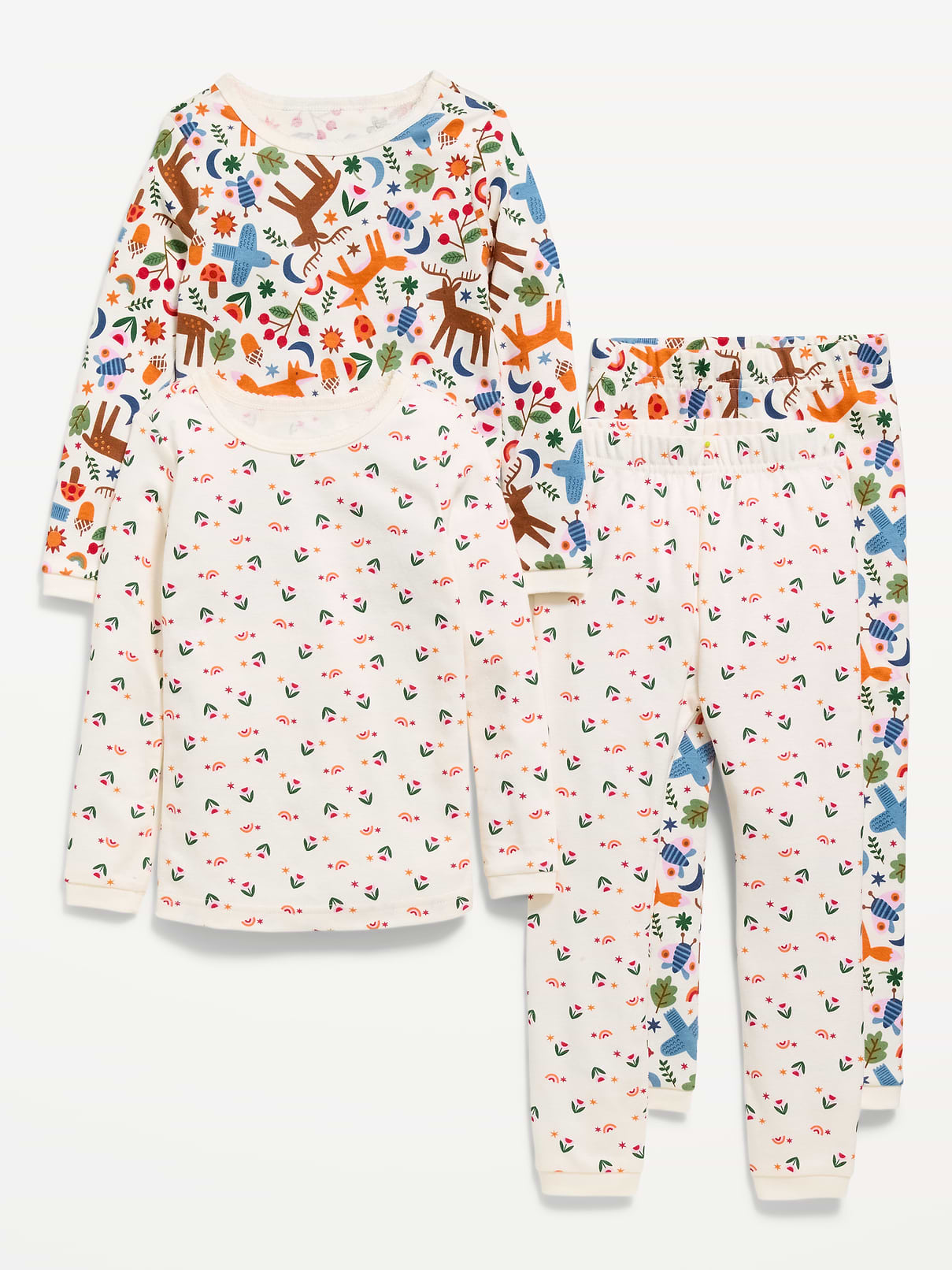 L'image numéro 1 présente Pyjama 4 pièces ajusté à motif pour tout-petit et bébé