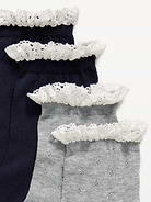 L'image numéro 2 présente Chaussettes à bordure en dentelle pour femme (paquet de 2 paires)