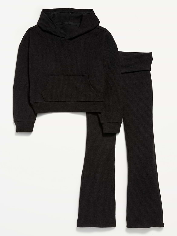 CozePlush Pullover Hoodie and Pants Set for Girls