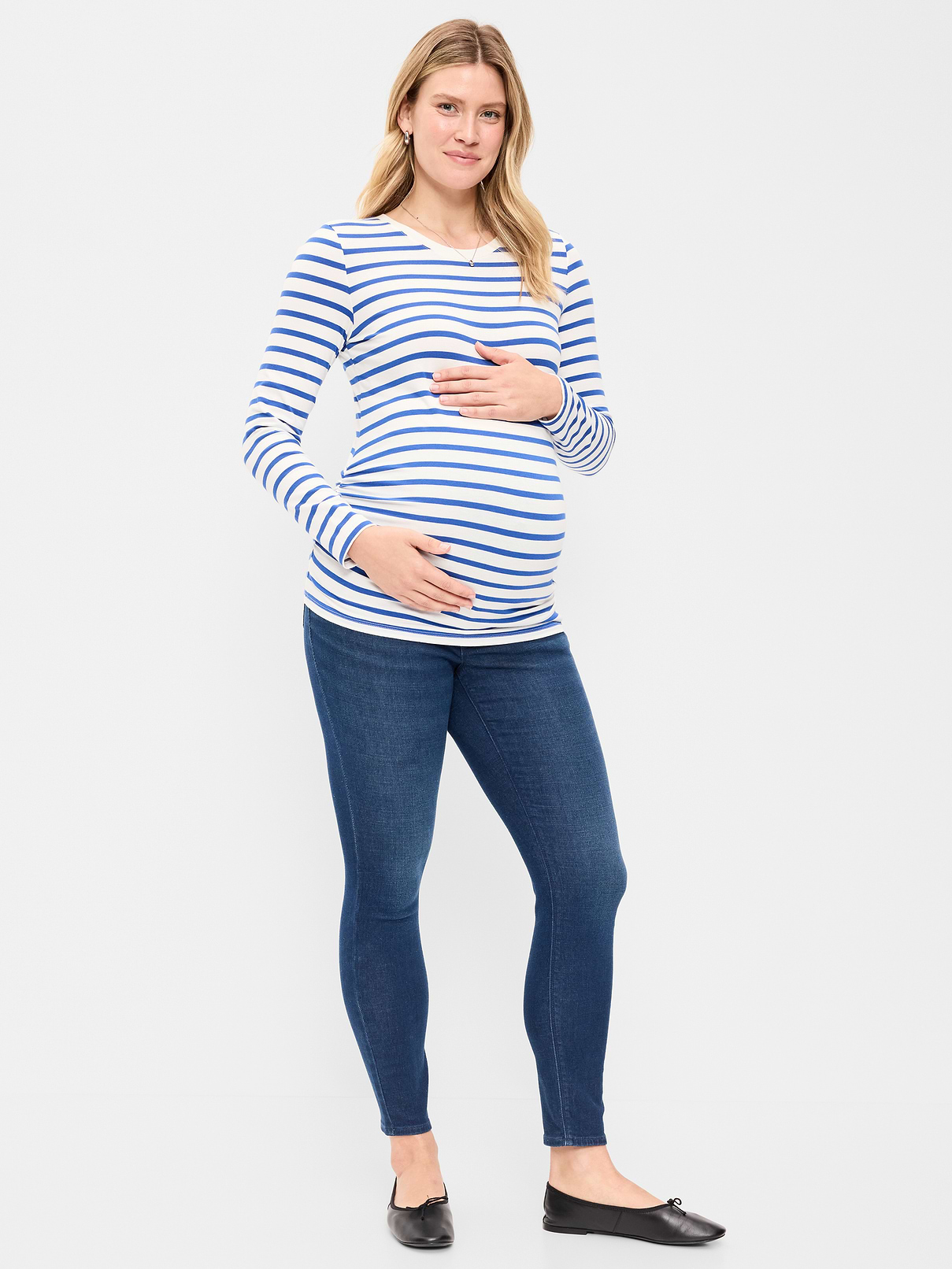 Image number 1 showing, Maternity Full-Panel Wow Skinny Jeans