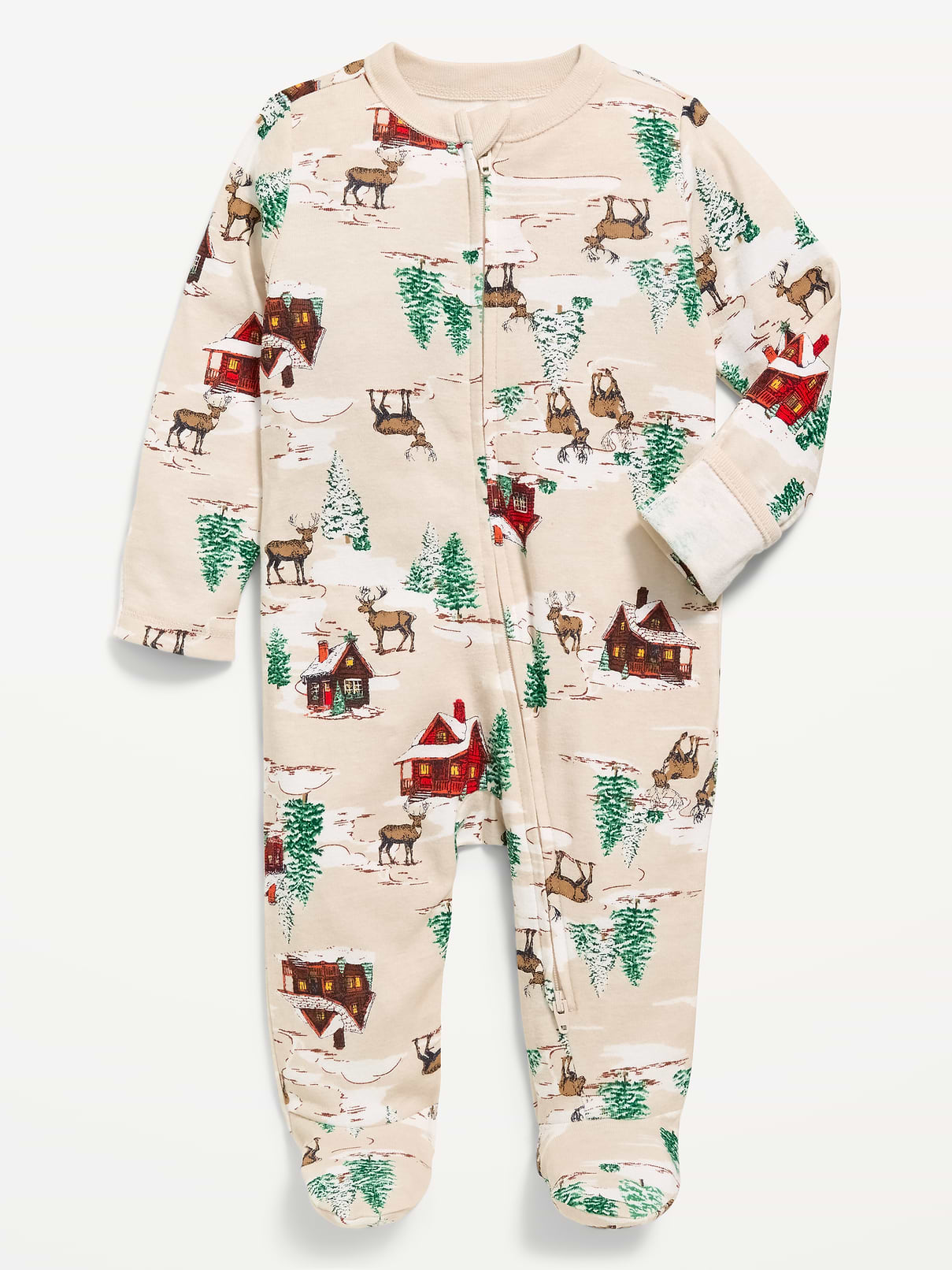 Image number 2 showing, 2-Way-Zip Sleep & Play Footed One-Piece for Baby