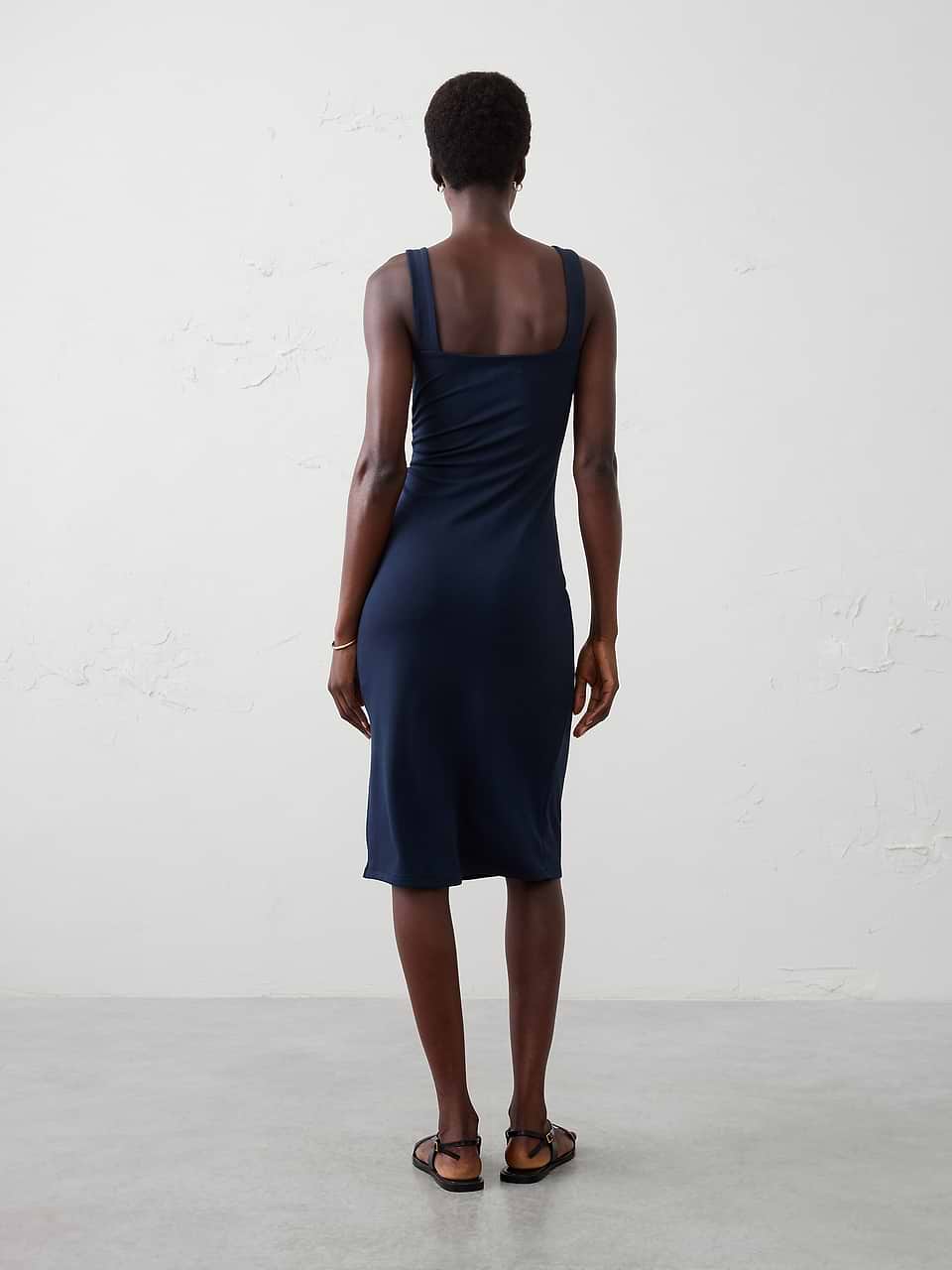 Soft Knit Below-Knee Dress