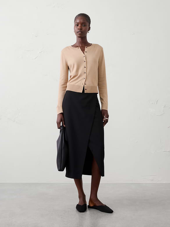 Split-Front Midi Skirt