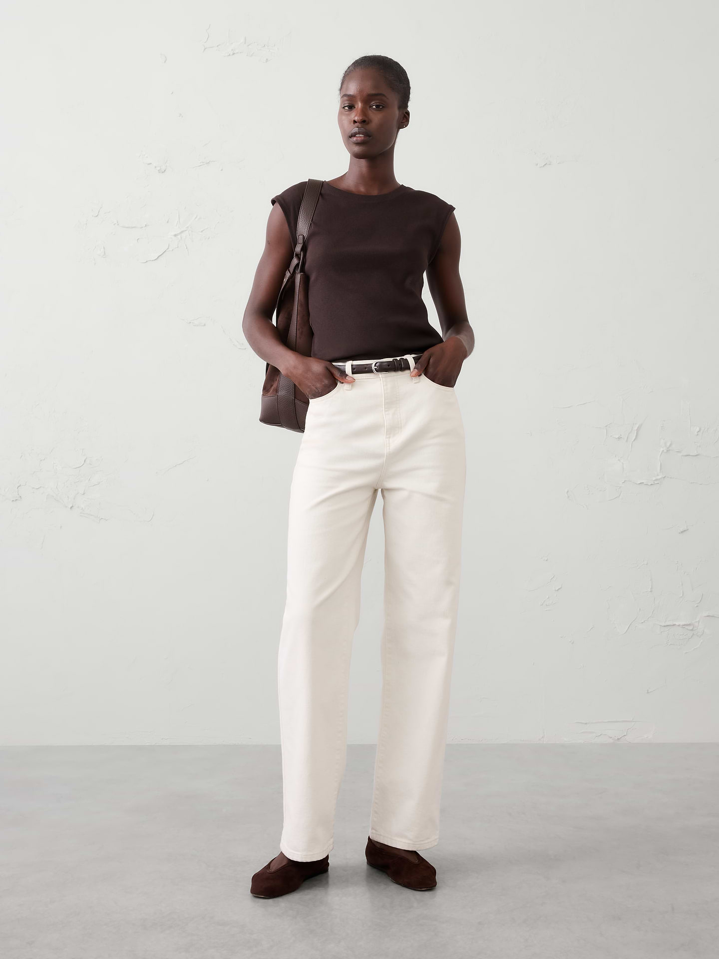 Image number 1 showing, Ribbed Cap-Sleeve T-Shirt