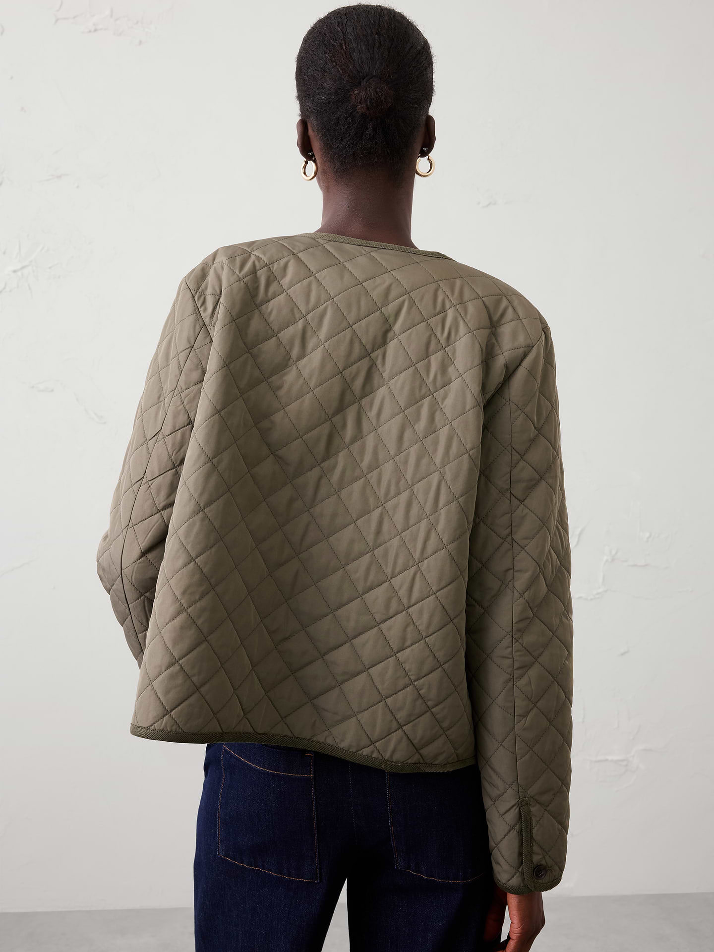 Image number 2 showing, Quilted Cropped Jacket