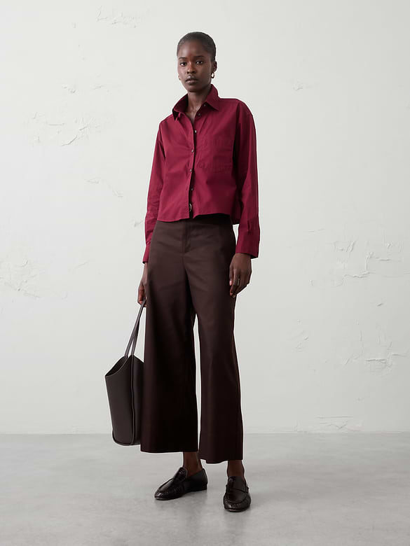Cotton Cropped Shirt