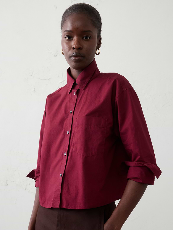 Cotton Cropped Shirt