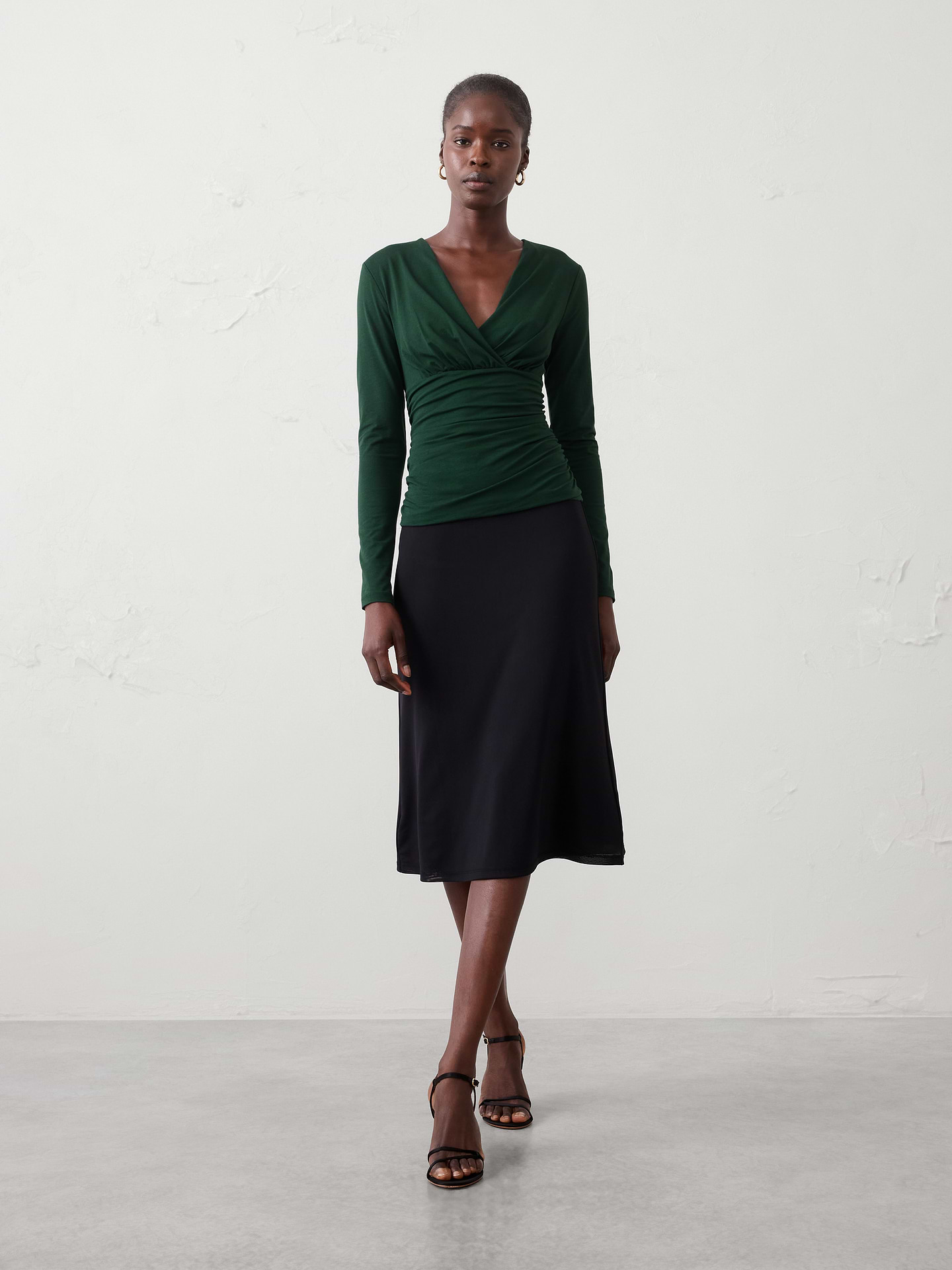 Image number 1 showing, Soft Stretch Shirred Top