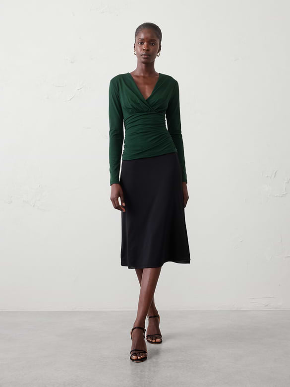 Soft Stretch Shirred Top