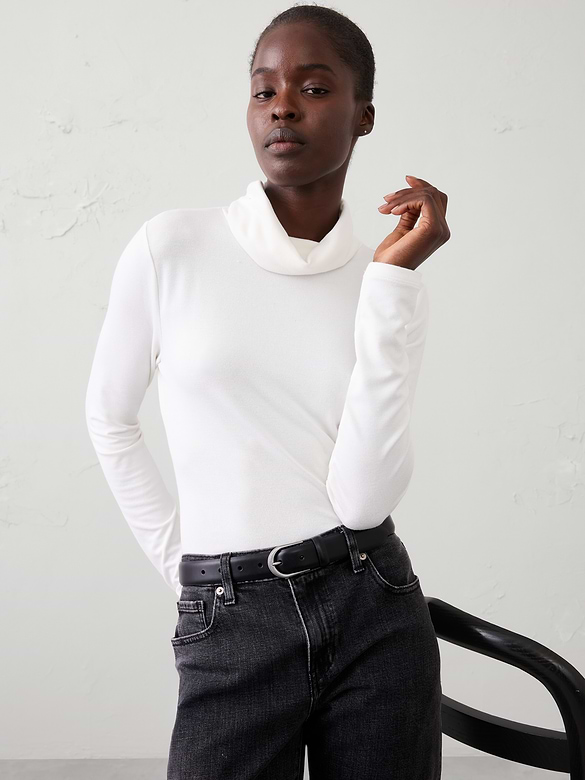 Soft Luxe Turtle-Neck Top