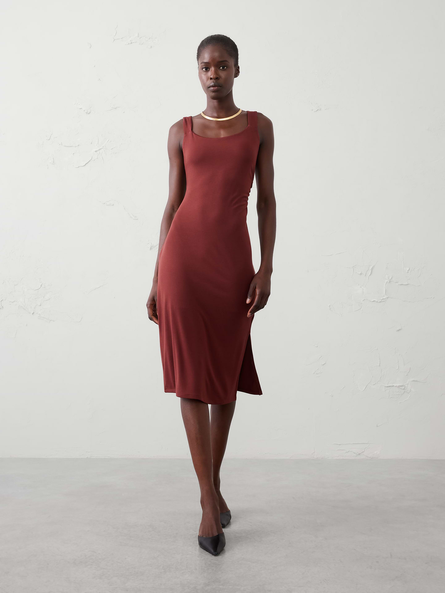 Image number 1 showing, Soft Knit Midi Dress