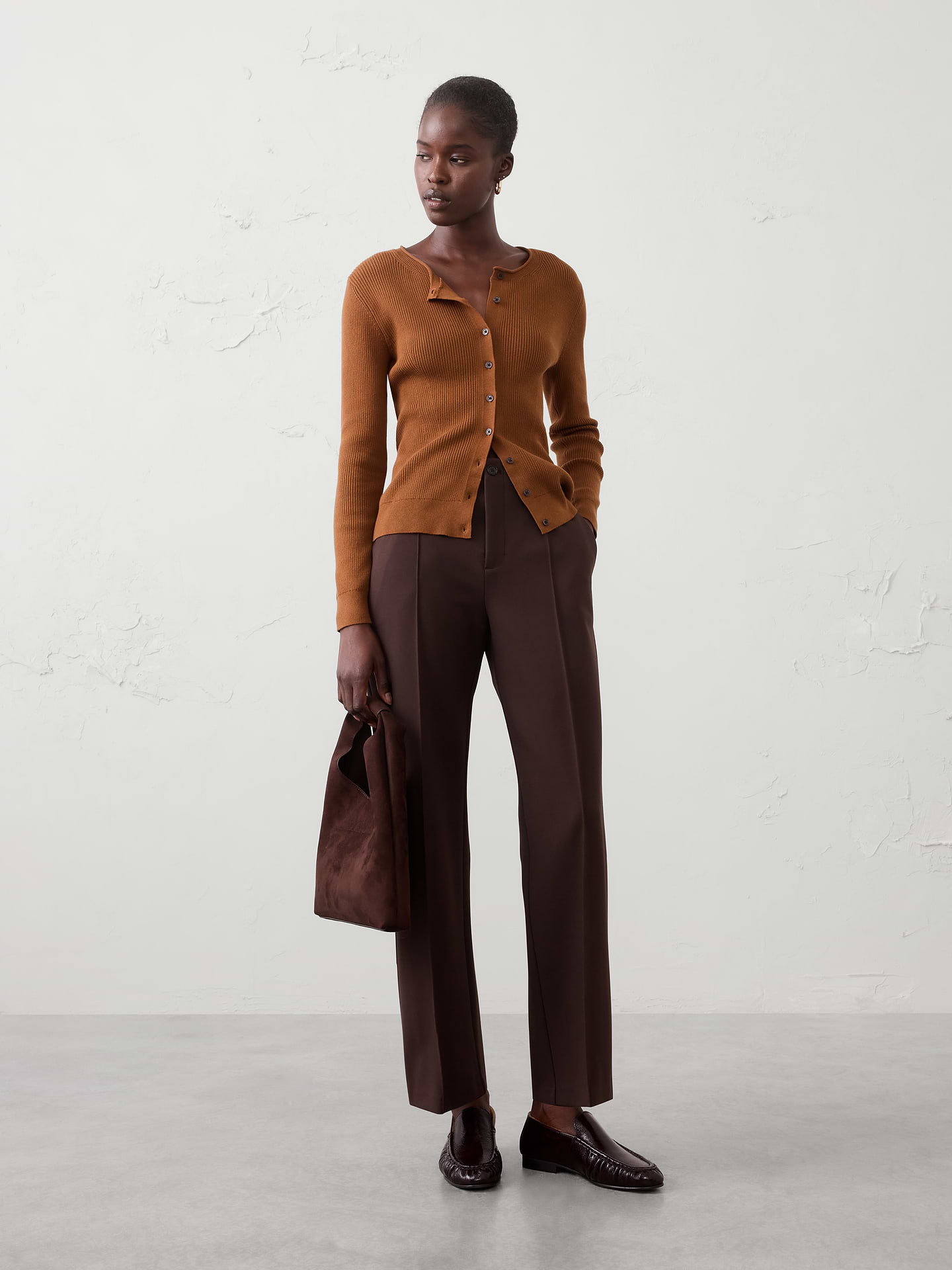Image number 1 showing, Straight High-Rise Ponte Pant