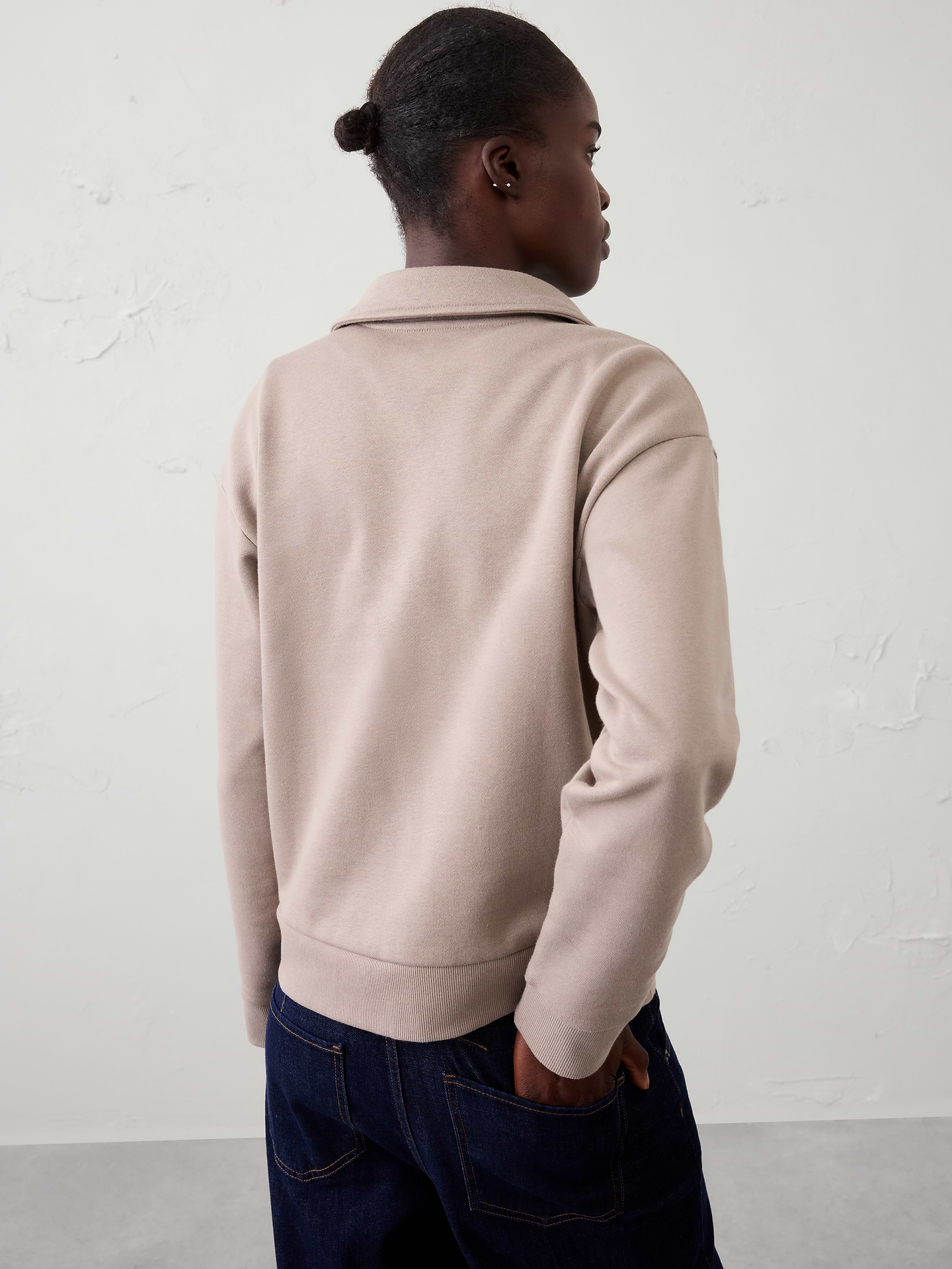 Image number 2 showing, Fleece Collared Sweatshirt