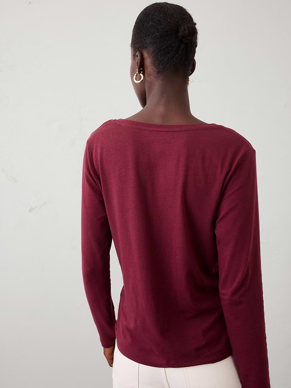 Timeless Long-Sleeve V-Neck T-Shirt
