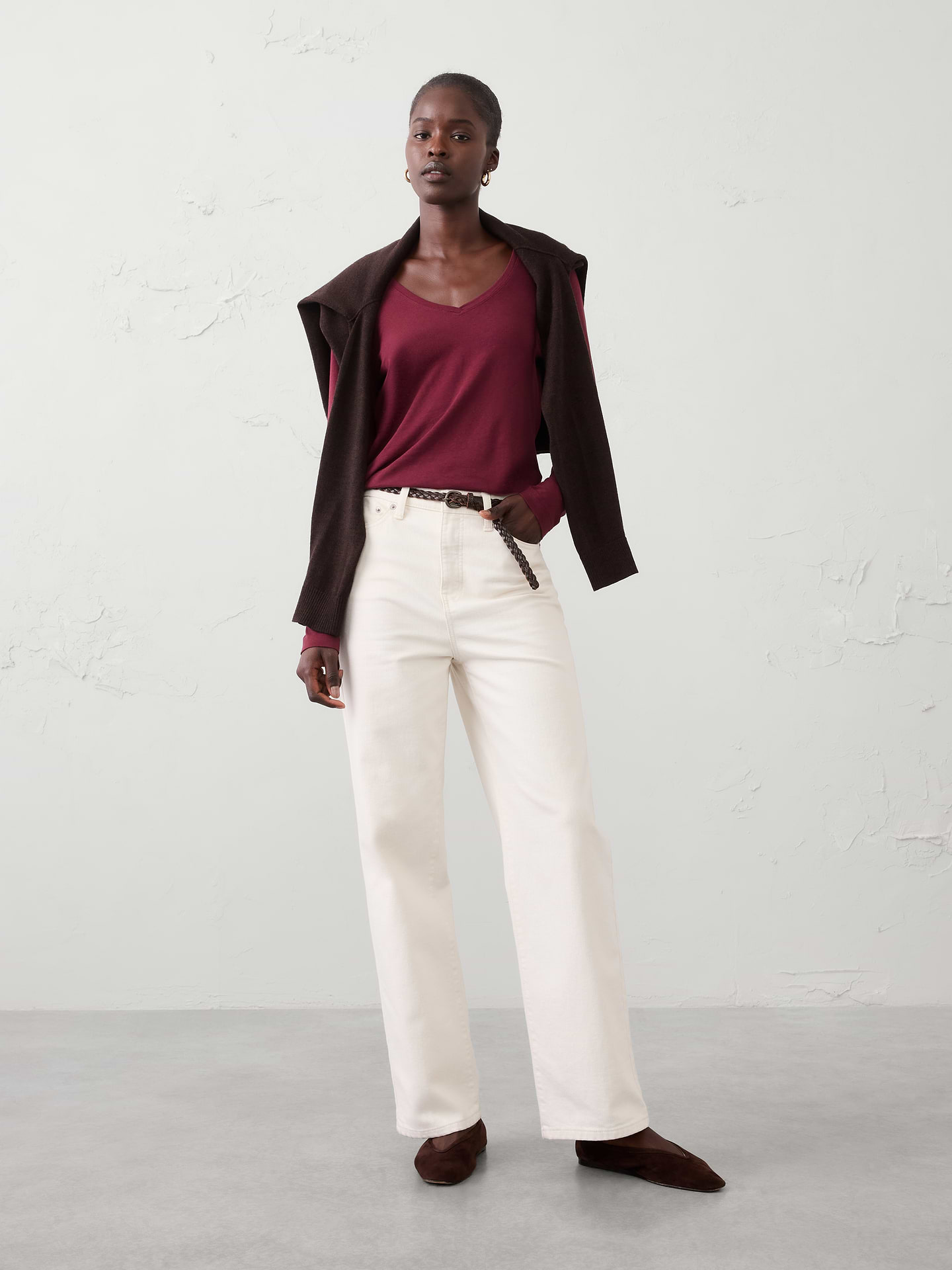 Image number 3 showing, Timeless Long-Sleeve V-Neck T-Shirt