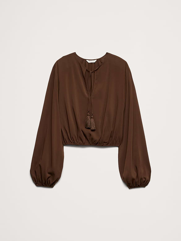 Georgette Tie-Neck Blouse