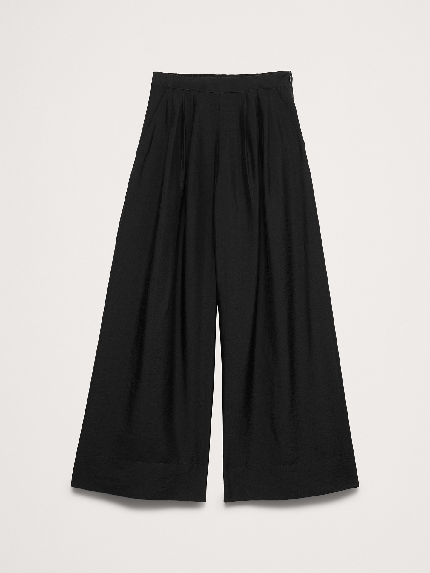 L'image numéro 6 présente Pantalon-jupe à taille haute et à jambe large