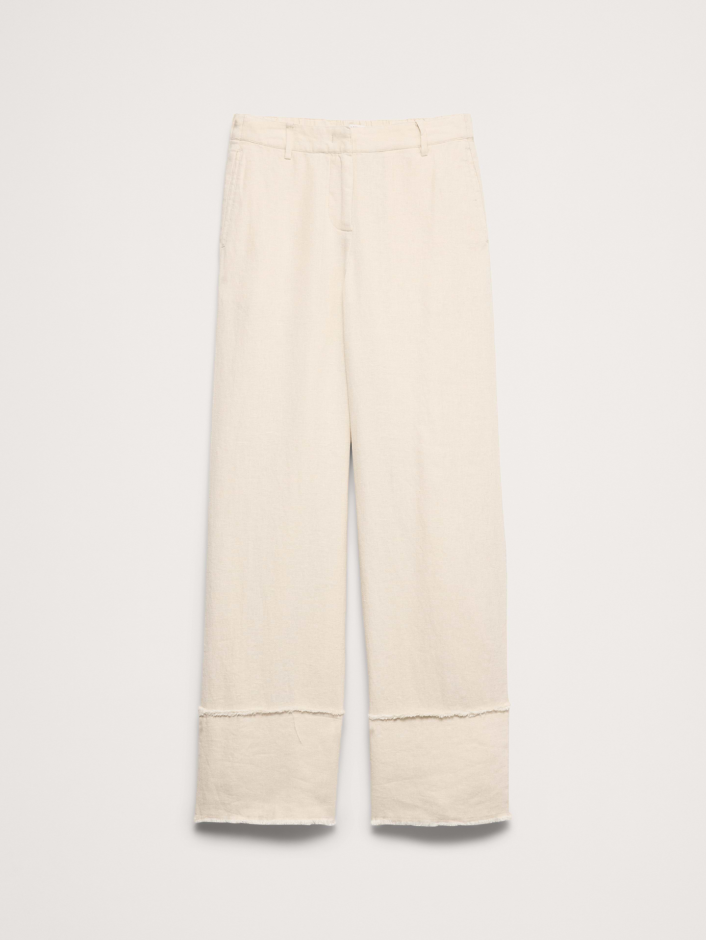 Image number 6 showing, The Everyday Wide-Leg Pant in Fringe-Hem Linen