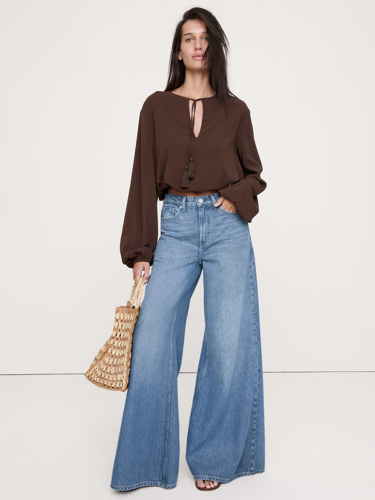 Image number 4 showing, Georgette Tie-Neck Blouse