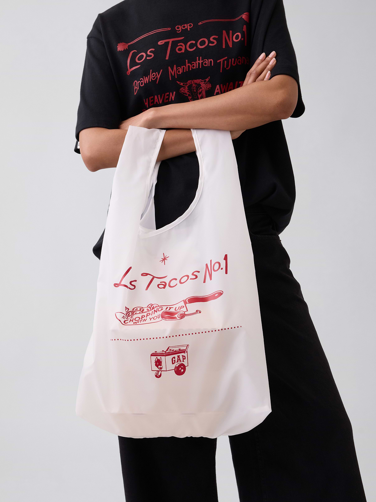 Image number 1 showing, Los Tacos Packable Shopper Tote Bag