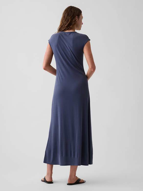 Cap-Sleeve Maxi Dress