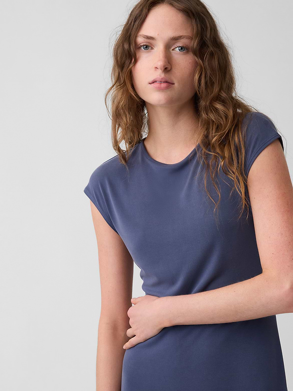 Cap-Sleeve Maxi Dress