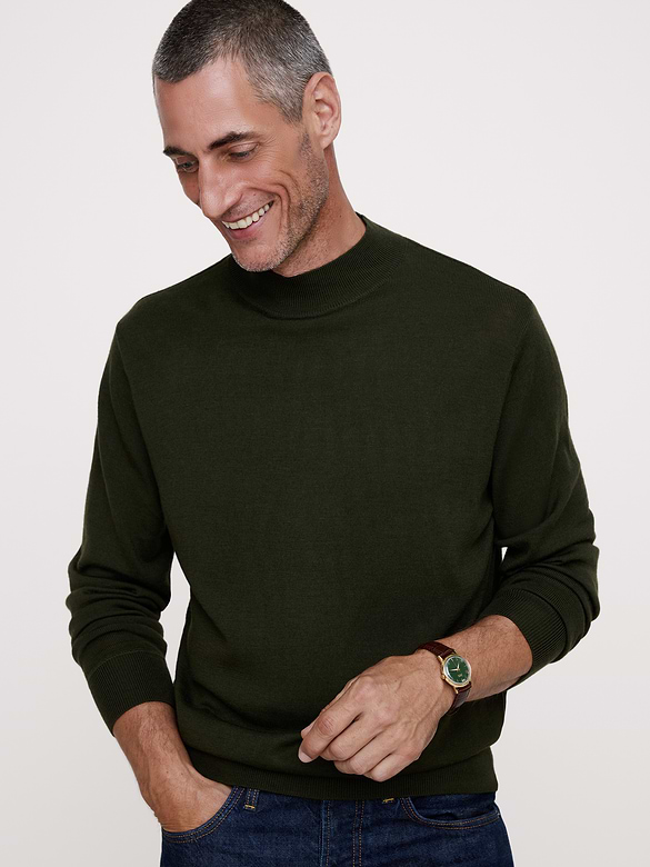 Merino Mock-Neck Sweater