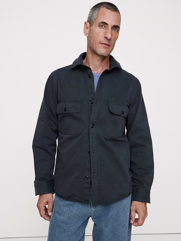 Cotton Twill Shirt Jacket