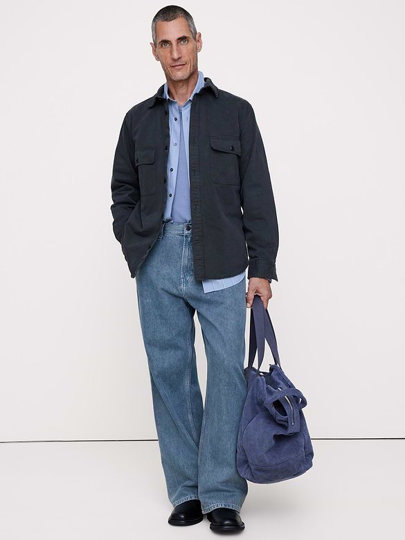 Cotton Twill Shirt Jacket