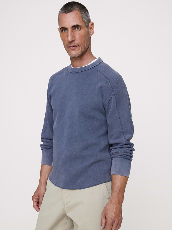 T-shirt en tricot de coton gaufré