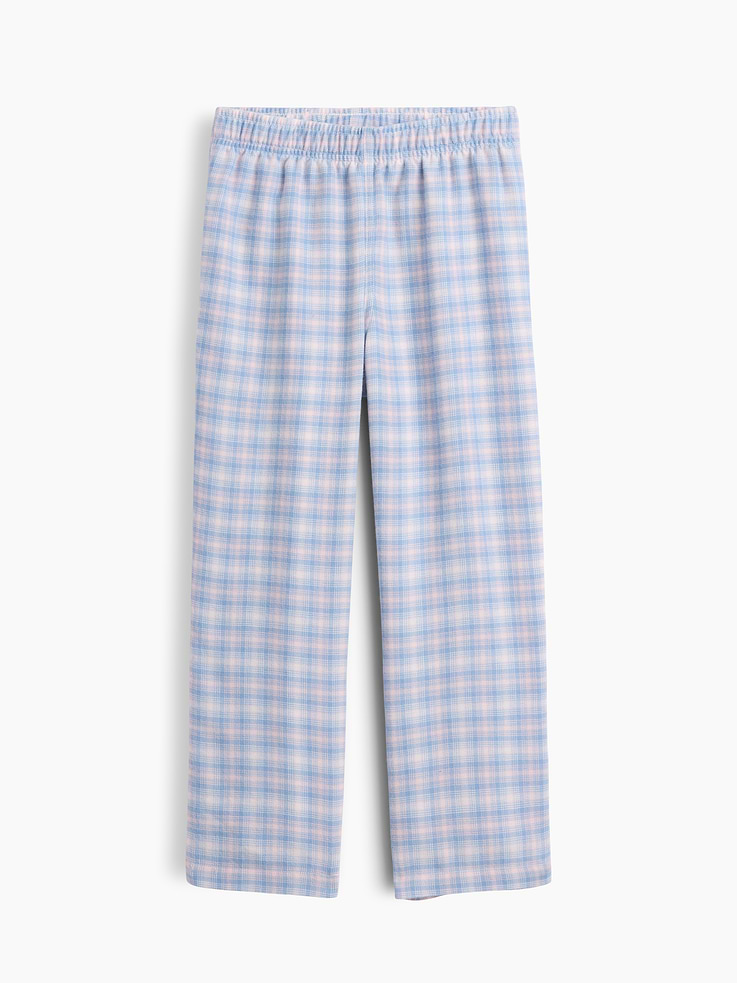 Image 1 of 3, Smooth flannel sleep pants., Elasticized waist., Allover plaid., Product #1178487