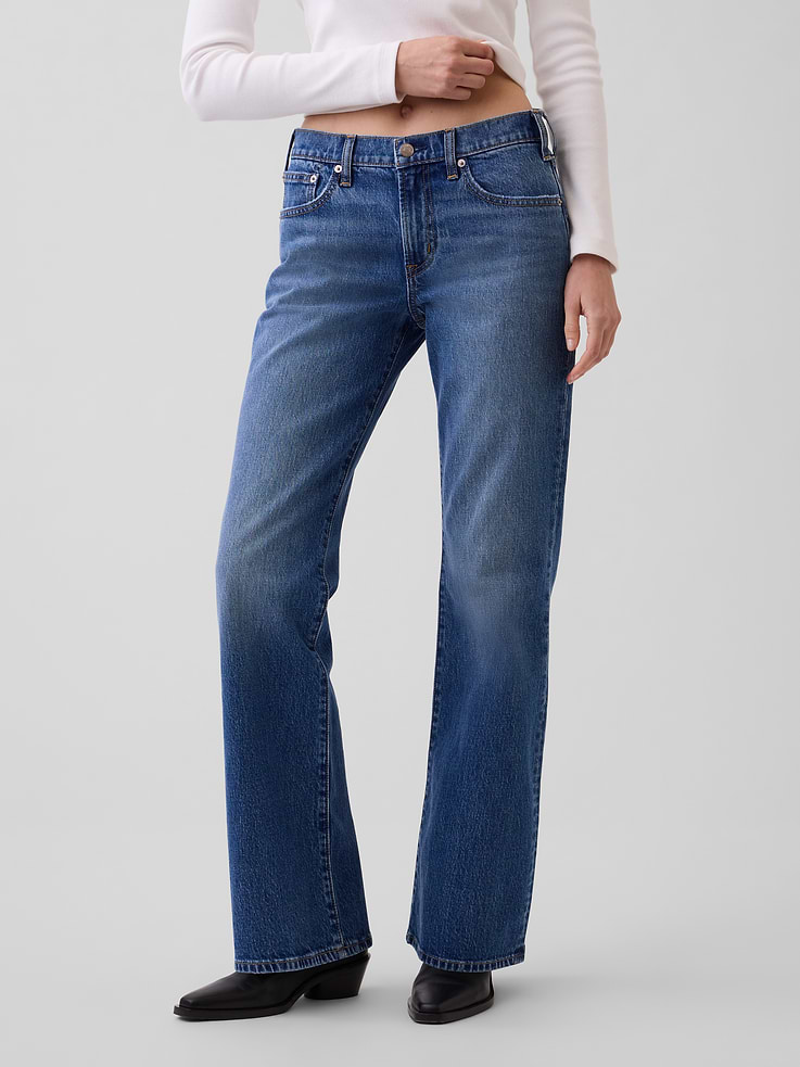 Image number 2 showing, Mid Rise Relaxed Flare Jeans