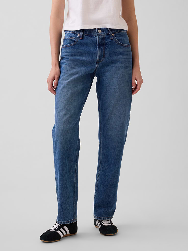 Image number 2 showing, Mid Rise Straight Taper Jeans