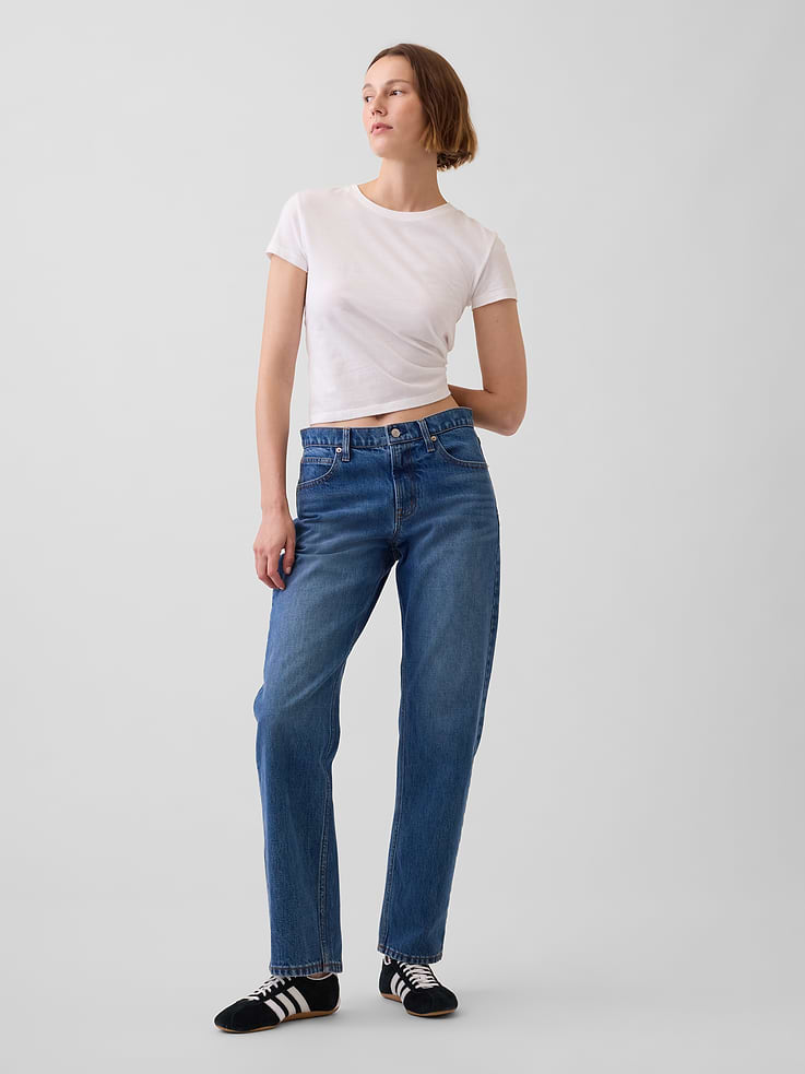 Image number 1 showing, Mid Rise Straight Taper Jeans