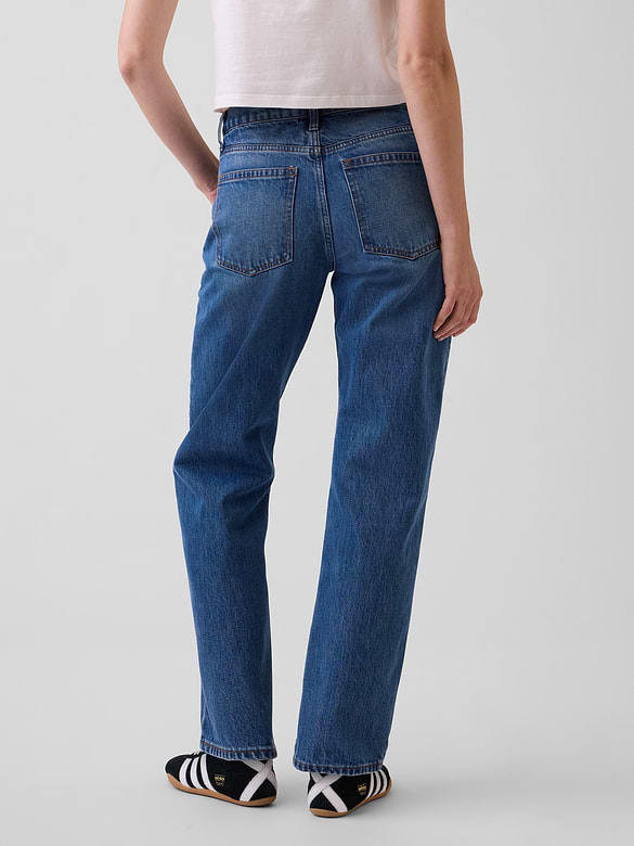 Mid Rise Straight Taper Jeans