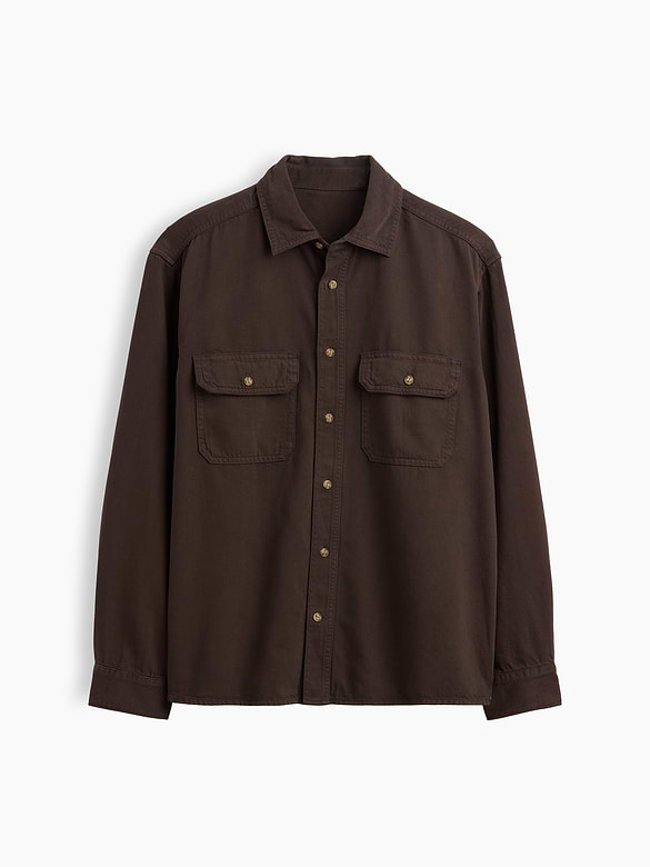 UltraSoft Denim Relaxed Utility Shirt