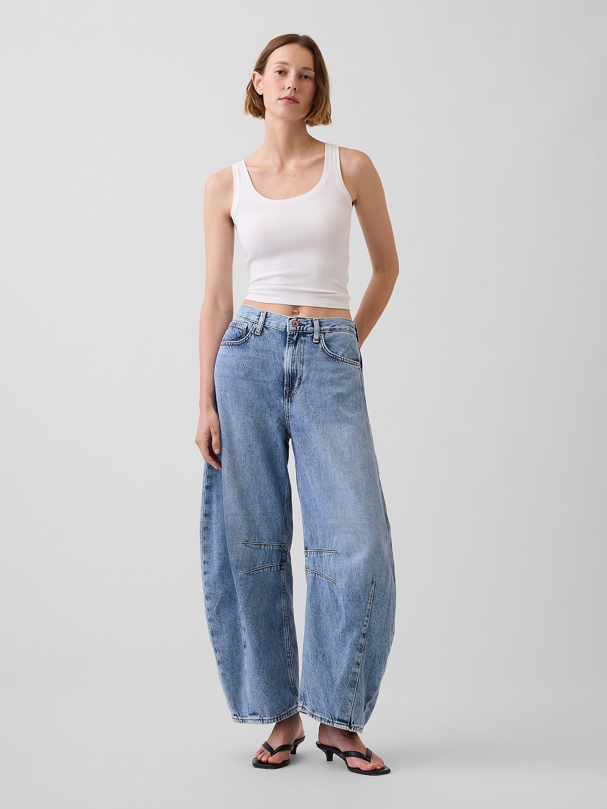 High Rise UltraSoft Horseshoe Jeans | Gap